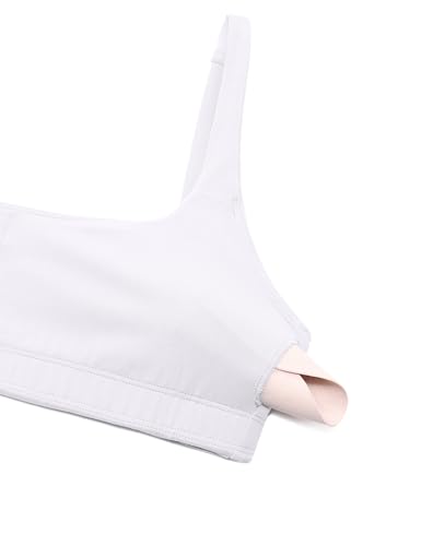 Butterluxe Spaghetti Strap Sports Bras for Women - Square Neck Yoga Wireless Low Coverage Padded Cami Crop Top
