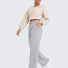 Flurrylux Fleece Lined Sweatpants Women Cotton Wide Leg Pants with Pockets Lounge Casual