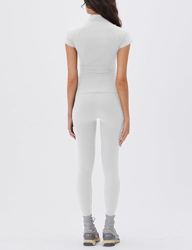 21Qp0jxv6L.jpg Womens Lightweight Full Zip Active Running Track Jacket Workout Short Sleeve Top Slim Fit Yoga Sportswear