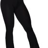 Flare Leggings, Crossover Yoga Pants with Tummy Control, High-Waisted and Wide Leg