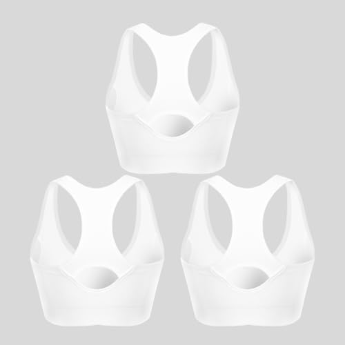 Racerback Sports Bras for Women – Padded Seamless Strappy Workout Tops for Yoga Gym Runing Fitness Sports Bras