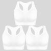 Racerback Sports Bras for Women – Padded Seamless Strappy Workout Tops for Yoga Gym Runing Fitness Sports Bras
