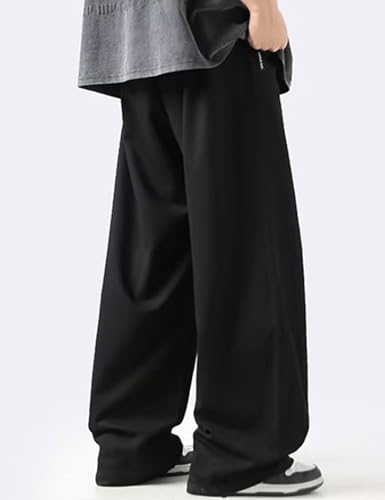 Mens Wide Leg Sweatpants Y2k Baggy Track Pants Loose Yoga Gym Pants Open Bottom Sweatpants for Men
