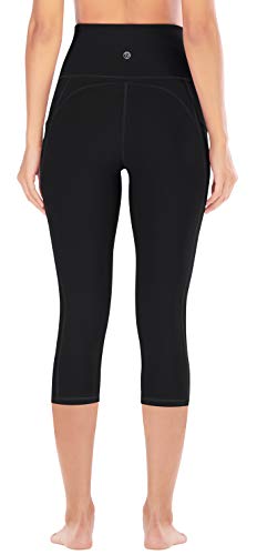 Capri Leggings for Women High Waisted Yoga Pants for Women with Pockets Tummy Control Workout Leggings Yoga Capris