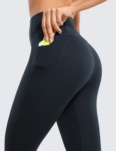 Womens Butterluxe Workout Leggings 25 Inches - High Waisted Gym Yoga Pants with Pockets Buttery Soft