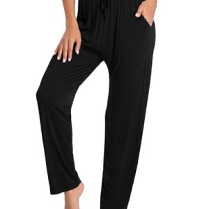 Womens Yoga Pants Loose Comfy Casual Lounge Pants Wide Leg Running Pants Lightweight Workout Pants with Pockets
