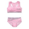 Soft Cotton Elastic Breathable Training Bra and Underwear Set for Teen Girls 8-18 Years Old
