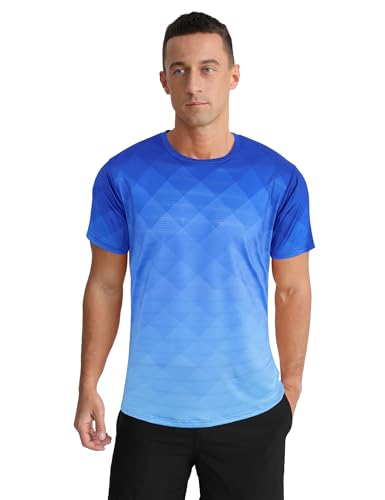 Men's Athletic T-Shirt Performance Gym Shirt Quick Dry Moisture Wicking Running Workout Short Sleeve Tops