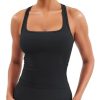 Esteile Workout Tank Tops for Women Square Neck Sleeveless Camisole Tops Seamless Racerback Gym Athletic Yoga Shirts
