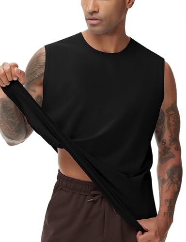 Men's Workout Tank Top UPF 50+ Sleeveless Quick Dry Athletic Shirts Casual Running Muscle Shirts