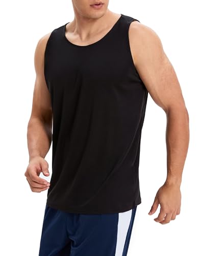 6 Pack Men's Quick Dry Workout Tank Tops Breathable Gym Sleeveless Muscle Shirts for Active Men