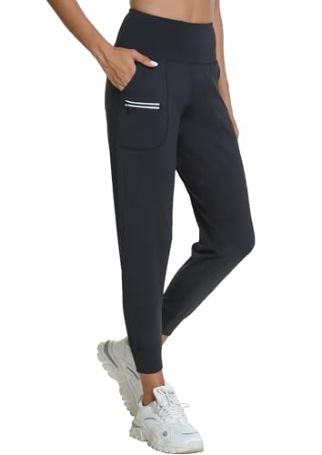 Women's Workout Joggers with Pockets-Quick Dry Athletic Lounge Pants for Hiking Yoga and Running