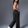 Wide Leg Pants Woman Pull on Stretchy Work Dress Pants High Waisted Business Casual Trousers Slacks 26''/28''