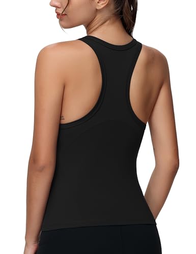 Women's Racerback Workout Tank Tops Slim Fit Soft Sleeveless Yoga Shirts