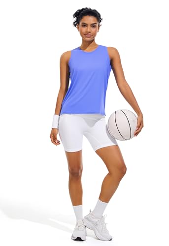 Ice Silk Workout Tank Tops for Women Cool-Dry Sleeveless Loose Fit Yoga Shirts Athletic Running Gym