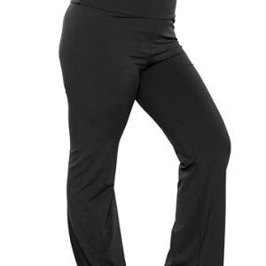 Women Plus Size High Waist Ultra Flex Capri and Full-Length Bootcut Yoga Pants | Comfy Leggings | XL-7X