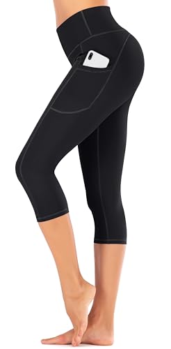 High Waisted Yoga Pants for Women with Pockets Capri Leggings for Women Workout Leggings for Women Yoga Capris
