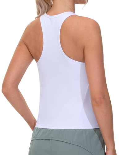 Racerback Workout Tank Tops for Women Slim Fit Sleeveless Basic Athletic Running Yoga Shirts