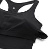 Butterluxe Womens Y-Back Racerback Longline Sports Bra - Padded Scoop Neck Workout Crop Tank Top with Built in Pads