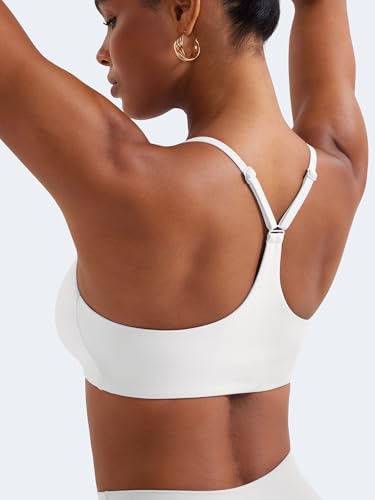 Y Back Sports Bras for Women Padded Racerback Bra Paisely Light Impact Adjustable Straps Gym Workout Tops