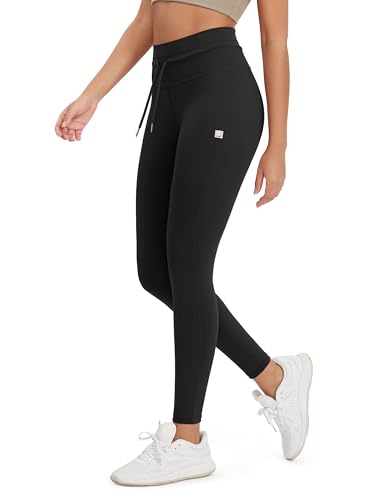 Women's Drawstring Tie Daily Leggings 25" / 28" High Waist Workout Yoga Pants