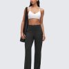 Butterluxe Womens Ruched V Neck Sports Bra - Y Back Spaghetti Thin Strap Wireless Padded Yoga Crop Top