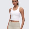 Butterluxe Scoop Neck Yoga Tank Racerback Workout Sleeveless Tops for Women Crop Athletic Tight Casual Shirts