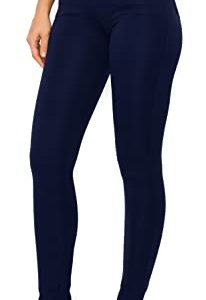 Women's Pull-On Ponte Pants – High Waist Slim or Flared Trousers with Tummy Control for Work or Casual Wear