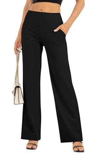 Wide Leg Pants for Women with Pockets Yoga Pants High Waisted Loose Palazzo Casual Lounge Sweatpants 29"/31"/33"