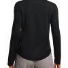 Lightweight Long Sleeve Workout Shirts for Women Gym Running Fall Tshirts High Neck Athletic Training Tops