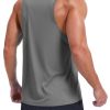 Men's Tank Top Sleeveless Muscle Shirts Quick Dry Workout Gym Cut Off Shirt Lightweight Summer Bodybuilding Tee