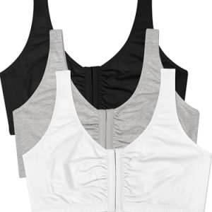 Women's 2-Pack Front Closure Cotton Bra