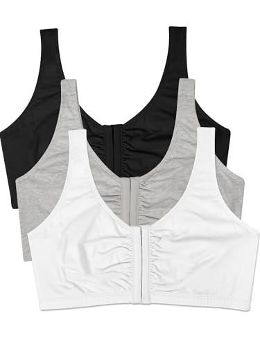 Women's 2-Pack Front Closure Cotton Bra
