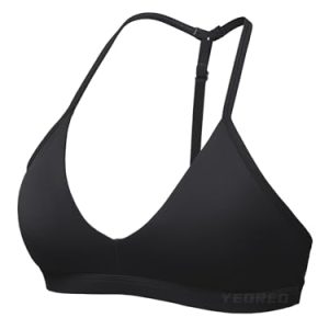 Sports Bras for Women Strappy Padded Halter Ericie Open Back Light Impact Deep V Neck Yoga Workout Gym Tops