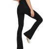 Women's Casual Bootleg Yoga Pants V Crossover High Waisted Flare Workout Pants Leggings
