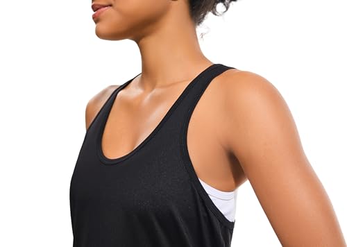 Ice Silk Workout Tank Tops for Women Quick Dry Sleeveless Loose Fit Racerback Athletic Running Shirts