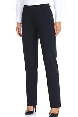 Women's Dress Pants Straight Leg Yoga Work Stretchy Pant for Office Business