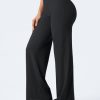 Straight Leggings Bottoms Wide Leg Pants for Women 29"/ 31.5"/33" High Waist Stretch Casual Sweatpants