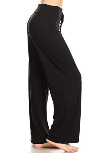 Women's Drawstring Pajama Pants Wide Leg Casual Comfy Sleepwear for Lounge and Yoga