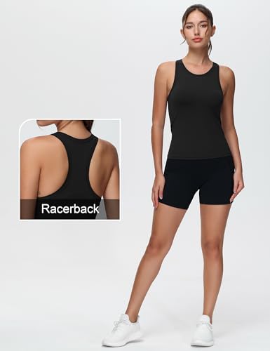 Women's Racerback Workout Tank Tops Slim Fit Soft Sleeveless Yoga Shirts