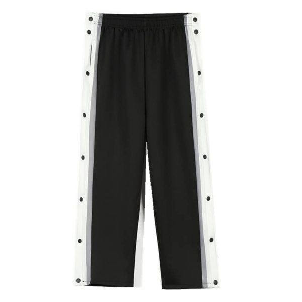 Basketball Tear Away Pants for Men High Split Snap Button Post Surgery Casual Wide Leg Sweatpants with Pockets