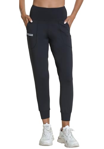 Women's Workout Joggers with Pockets-Quick Dry Athletic Lounge Pants for Hiking Yoga and Running