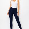 Women's Pull-On Ponte Pants – High Waist Slim or Flared Trousers with Tummy Control for Work or Casual Wear
