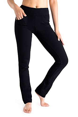 ,5 Pockets,25"/27"/29"/31"/33"/35"/37",Women's Straight Leg Yoga Dress Pants Workout Pants