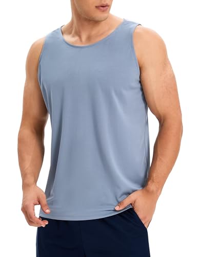 6 Pack Men's Quick Dry Workout Tank Tops Breathable Gym Sleeveless Muscle Shirts for Active Men