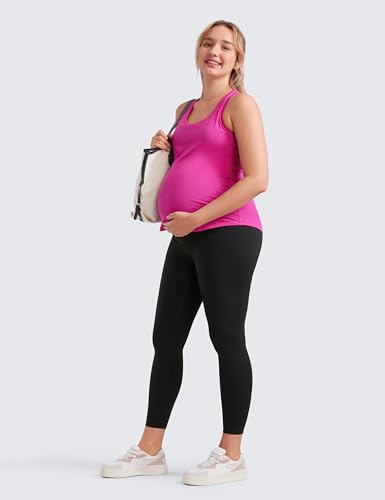 Womens Butterluxe Maternity Leggings Over The Belly 25" - Buttery Soft Workout Activewear Yoga Pregnancy Pants