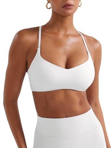 Y Back Sports Bras for Women Padded Racerback Bra Paisely Light Impact Adjustable Straps Gym Workout Tops
