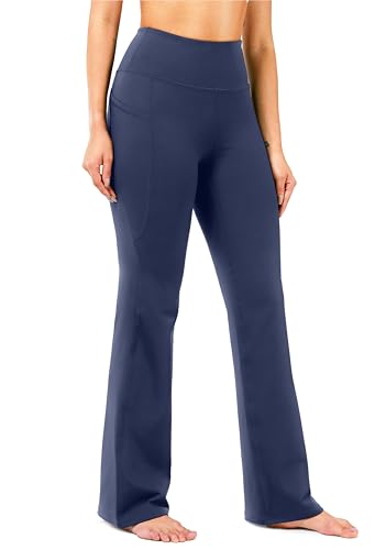 28"/30"/32"/34" Inseam Women's Bootcut Yoga Pants Long Bootleg High-Waisted Flare Pants with Pockets