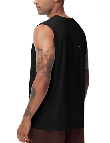 Men's Workout Tank Top UPF 50+ Sleeveless Quick Dry Athletic Shirts Casual Running Muscle Shirts