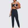 Womens Butterluxe Adjustable Spaghetti Strap Sports Bra - Scoop Neck Wireless Padded Yoga Workout Crop Top